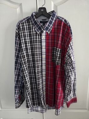 Tommy Hilfiger Men's Multi-Color Plaid Button-Down Shirt - Red/Black/Blue/White